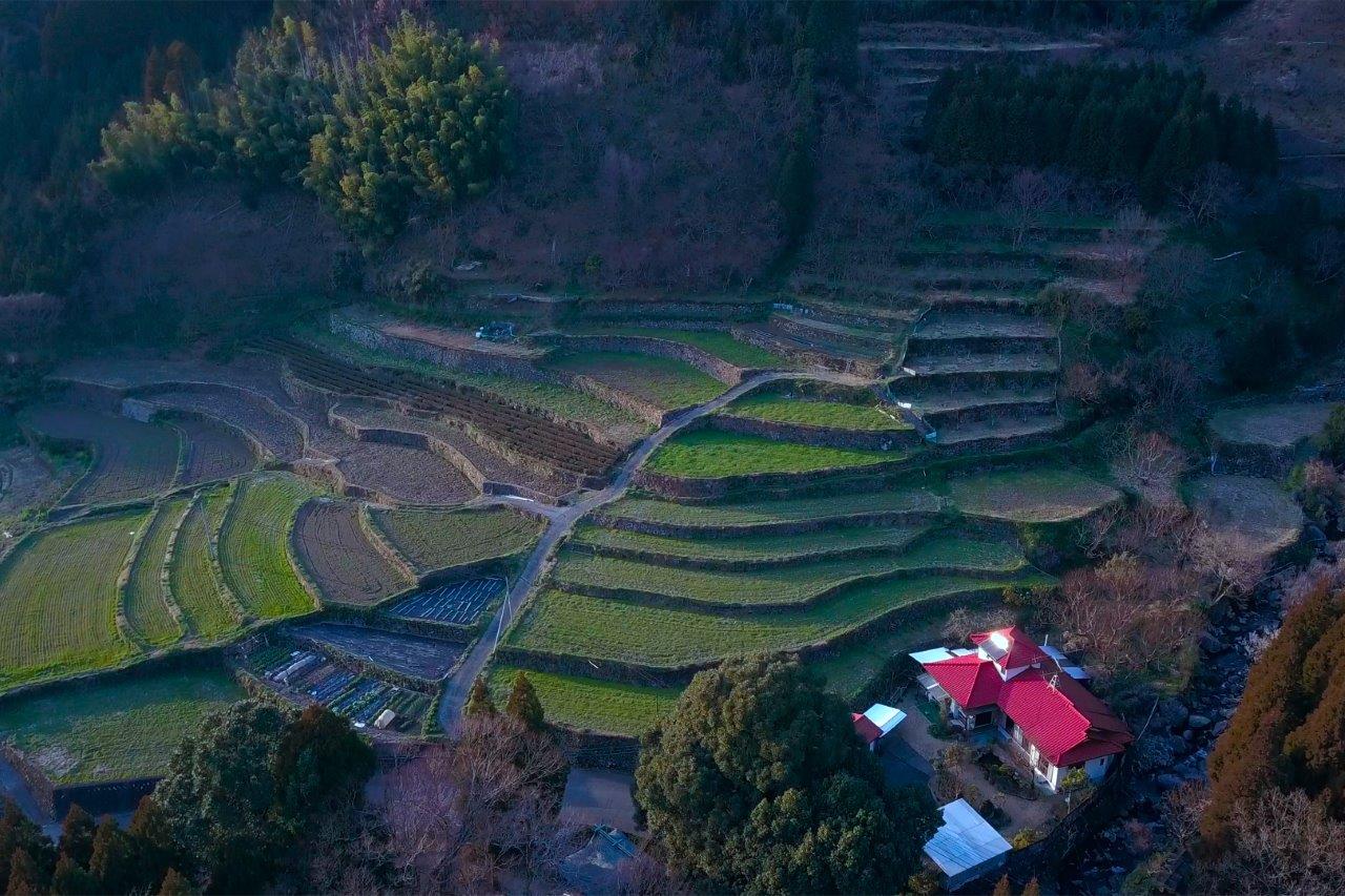 Terraced Rice Fields in	the Mountains　of Bansho Region
